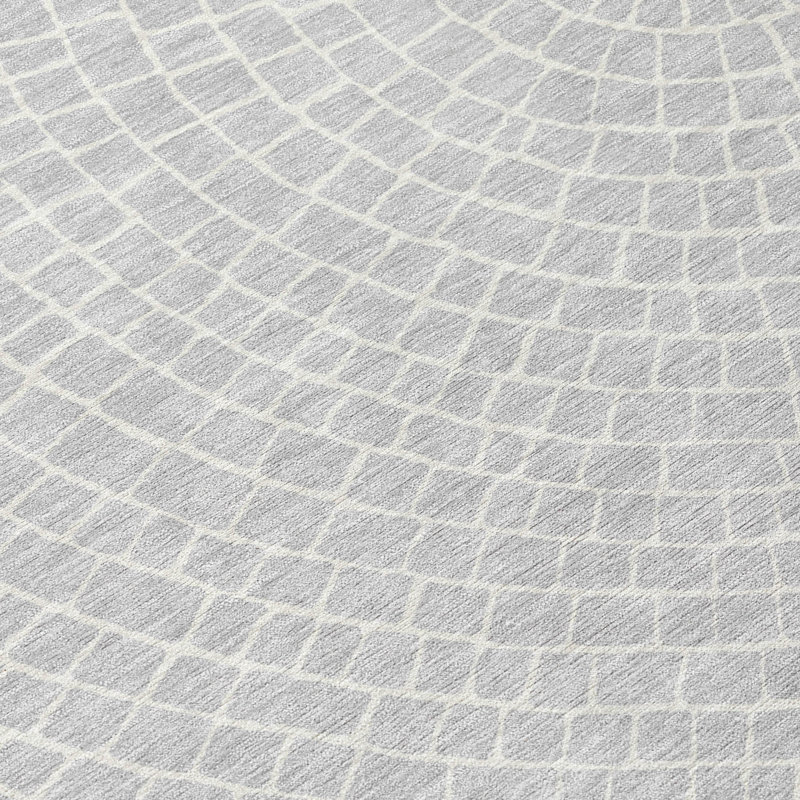 Machine Washable Indoor/Outdoor Chantille ACN2455 Geometric Rug, Silver, 8' x 10'