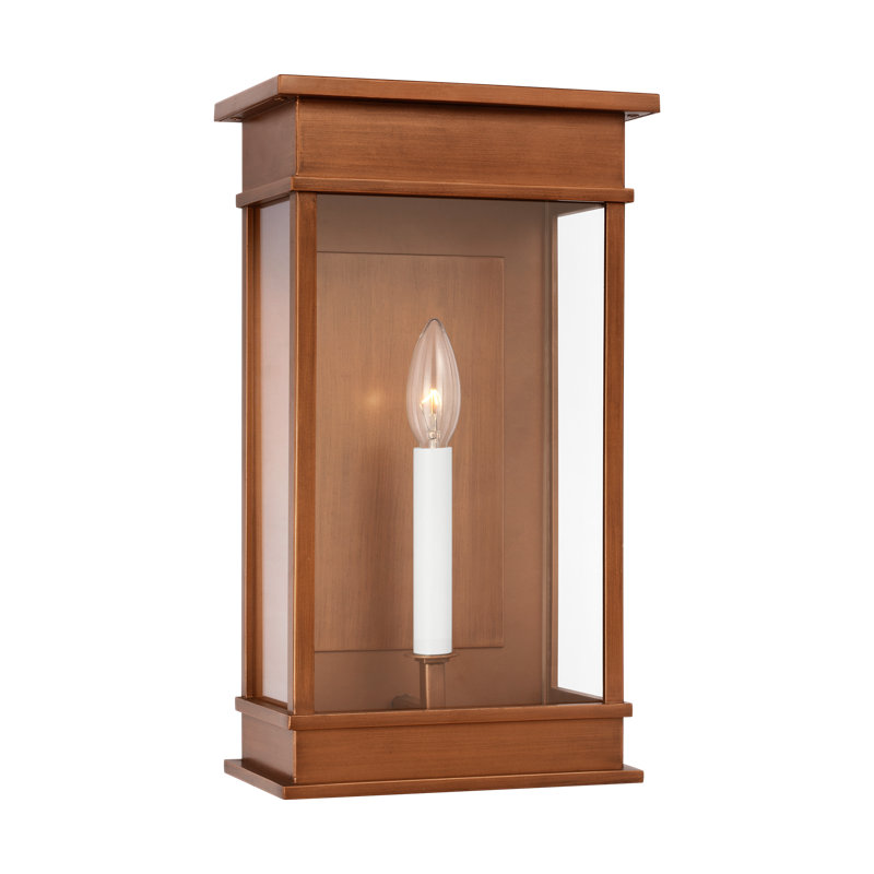 Cupertino 1 - Light Outdoor Wall Lantern, Natural Copper, 15.5" H x 9" W x 9" D