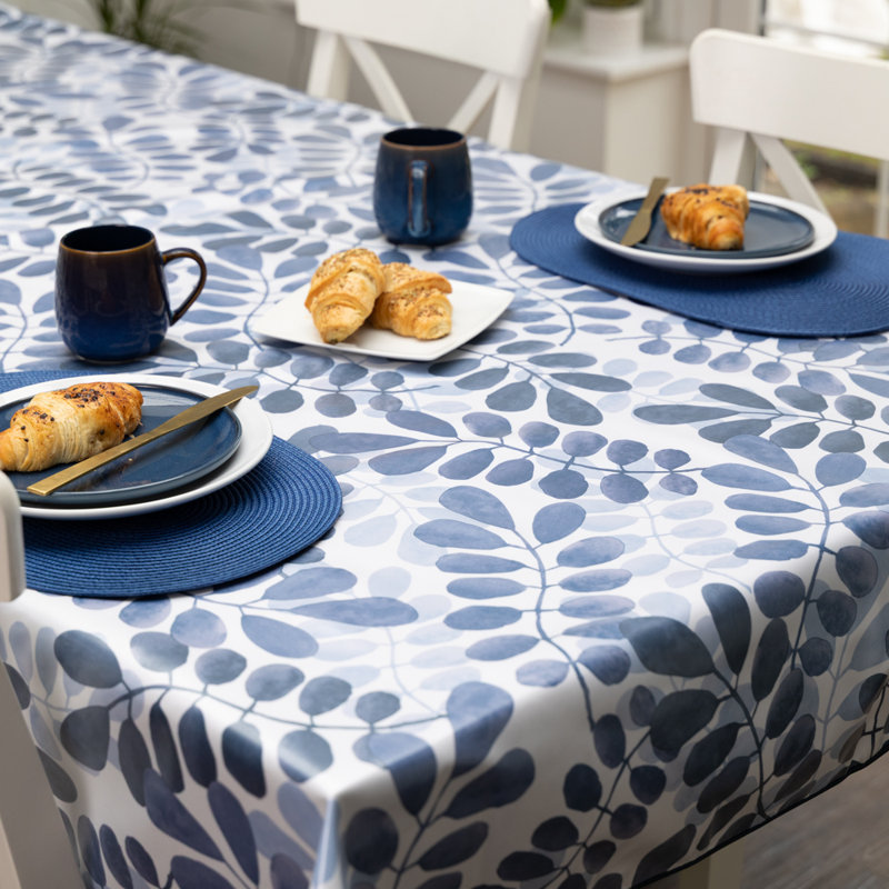 Leaves 140 x 180cm Eco Line PVC Free Polyester Tablecloth