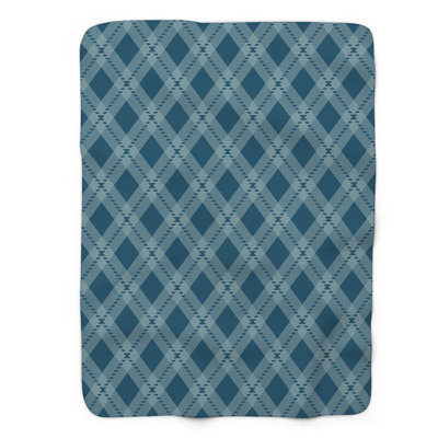 Plaid Gray - 1 Piece Premium Sherpa Blanket
