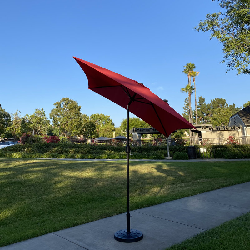 Parasol de marché carré 77,95 po Romeshia, Rouge
