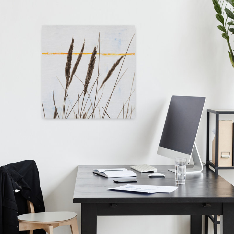 Sea Grass I, art contemporain abstrait, H 18 po x l 18 po