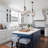 Ambrose 1-Light 12.6" Rustic Distressed Wood Dimmable Chandelier, Wooden Farmhouse Chandelier Kitchen Island Light-1560285373