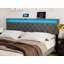 Tête de lit tapissier avec 2 ports USB et lumières DEL Bertwald - Hauteur réglable-1046498124-1047018618