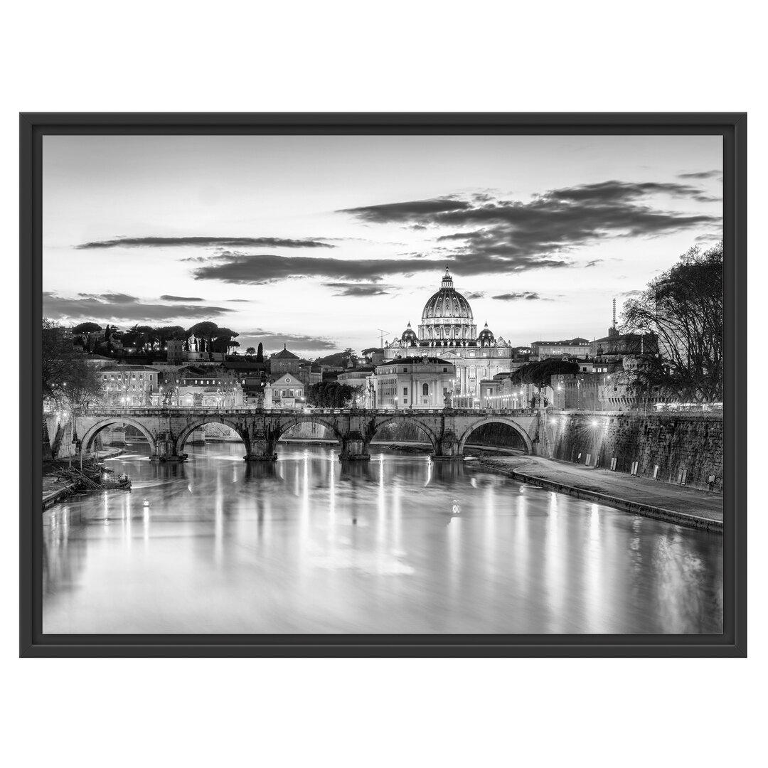 Gerahmtes Wandbild der Basilika St. Peter in Rom