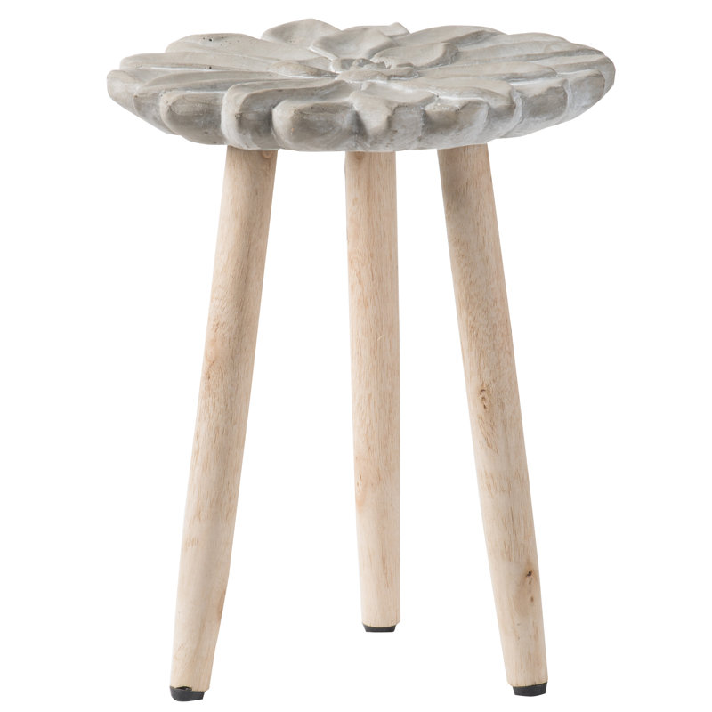 Feazell Concrete Top End Table