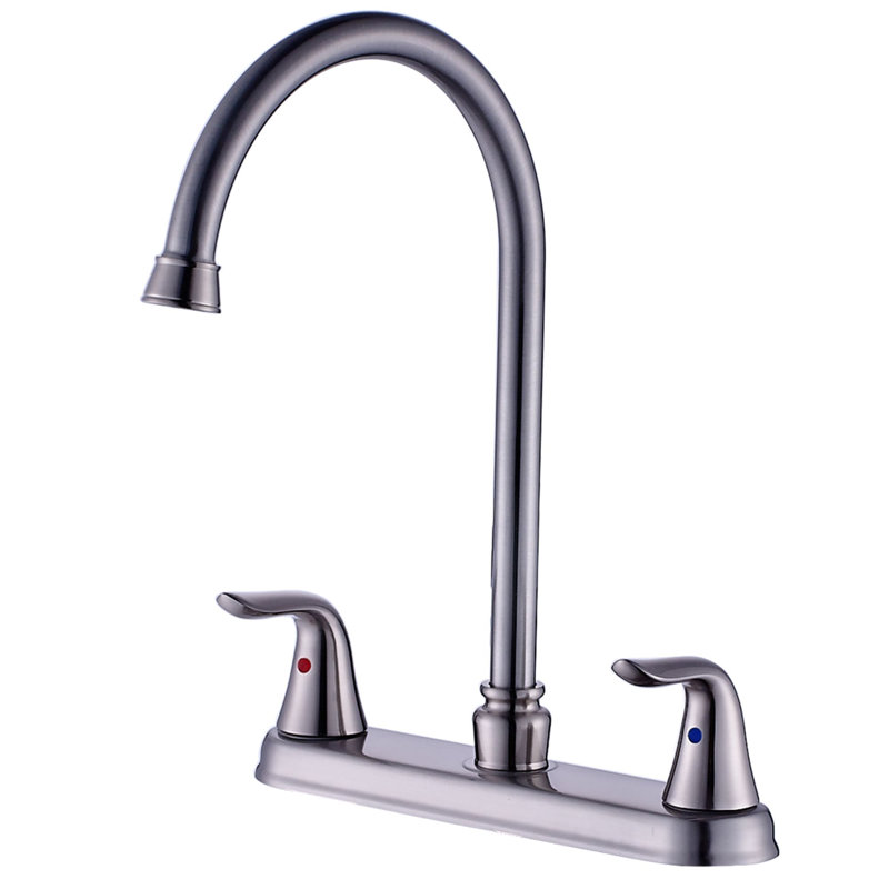 Centerset 2-handle Bathroom Faucet, Brushed Nickel