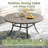 50“ Round Metal Outdoor Dining Table-313193400