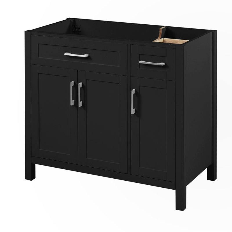 Meuble-lavabo 36 po sans lavabo, Noir, noir, noir, noir