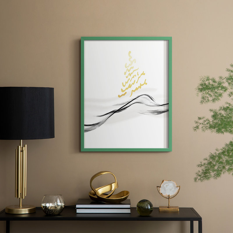 «Christmas Holiday», art encadré CECXC III, bois massif, Vert, H 21 po x l 17 po