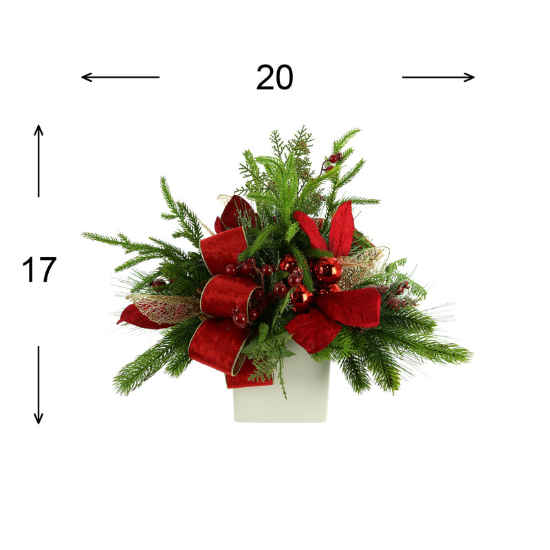 Quebec Polysilk Arrangement in Pot