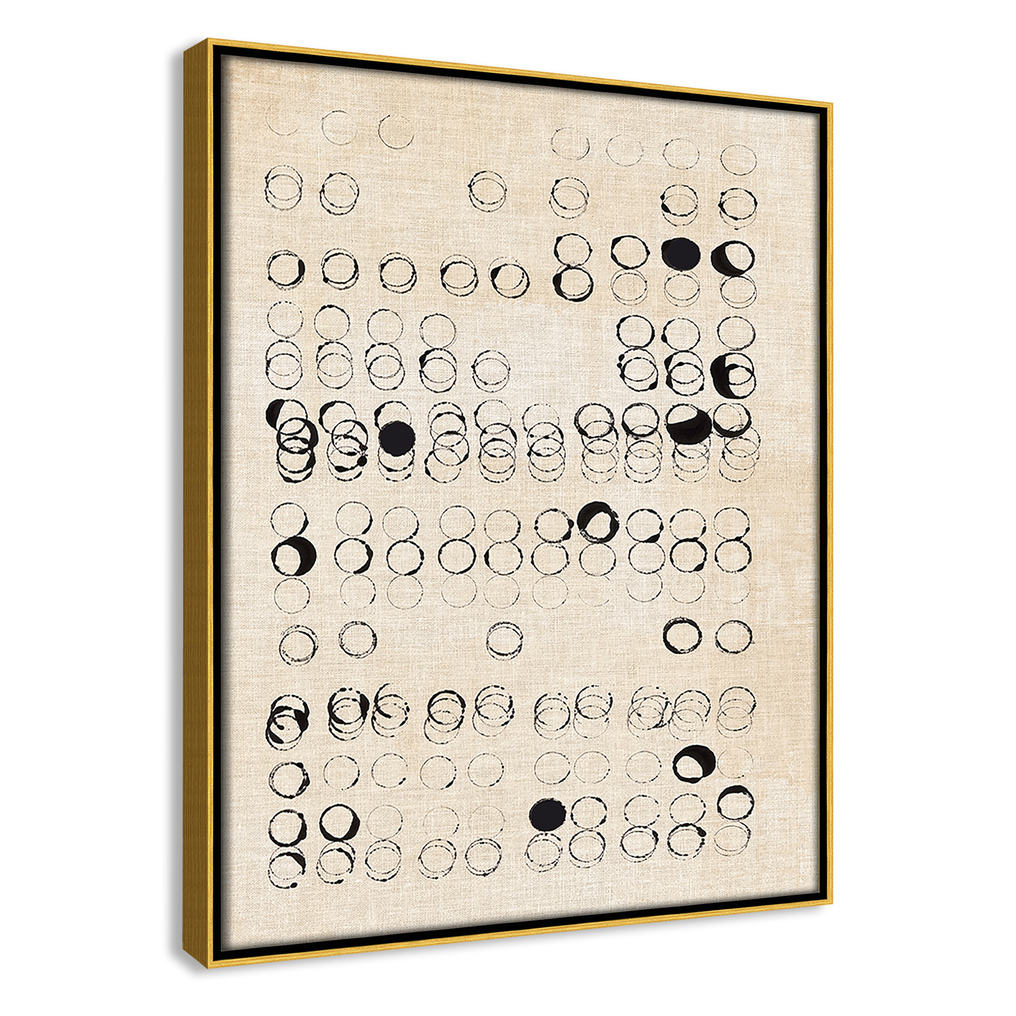 Dots and Dots Print by , 15.5" H x 12.5" W, Gold