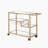 Mirrored & Champagne Finish Serving Cart