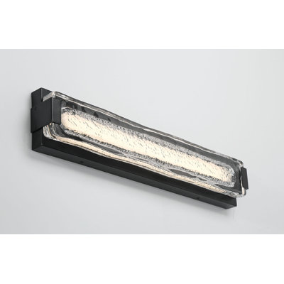 Extérieur, 24 po, noir mat, verre transparent