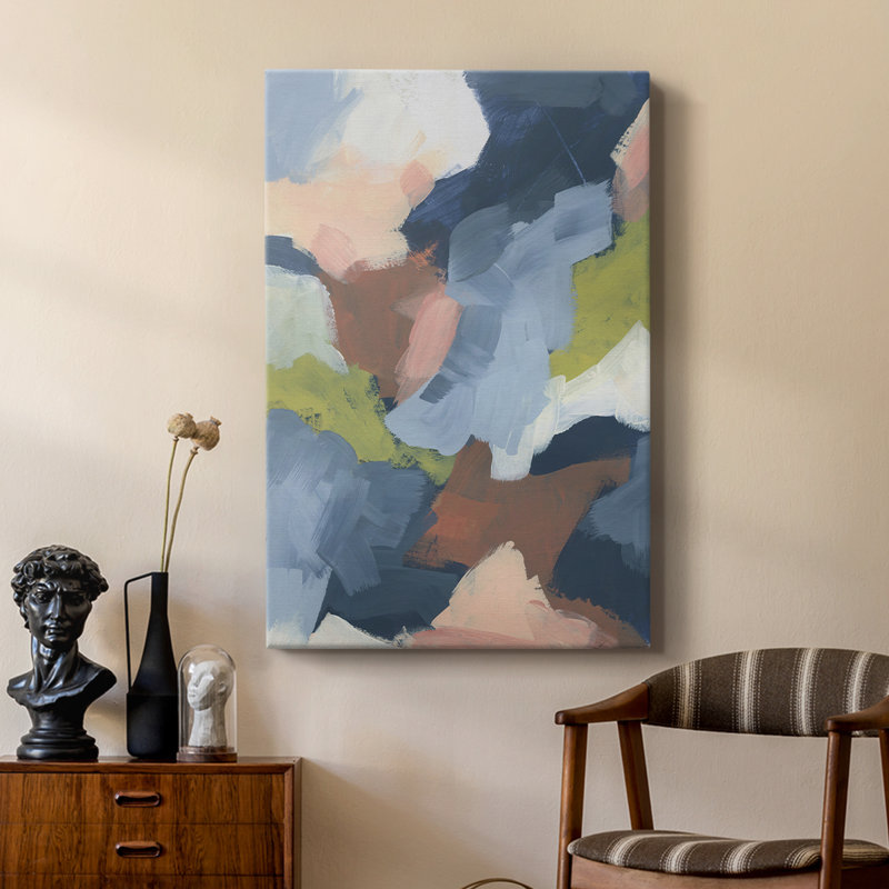 Doux atmosphère indigo II - galerie Cavas sur mesure, H 18 po x l 12 po