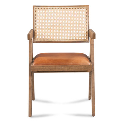 Douglas Genuine Leather Arm Chair in Tan
