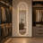 Capsule-Shaped Dimmable LED Full Length Wall Mirror with Sleek Black Frame
