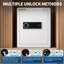 1.2 Cu Ft Fireproof Waterproof Home Safe Box, 4-in-1 Access Safe with Dual Alarm System, LED Light & Fireproof Bag for Cash, Jewellery, Documents & Valuables, White