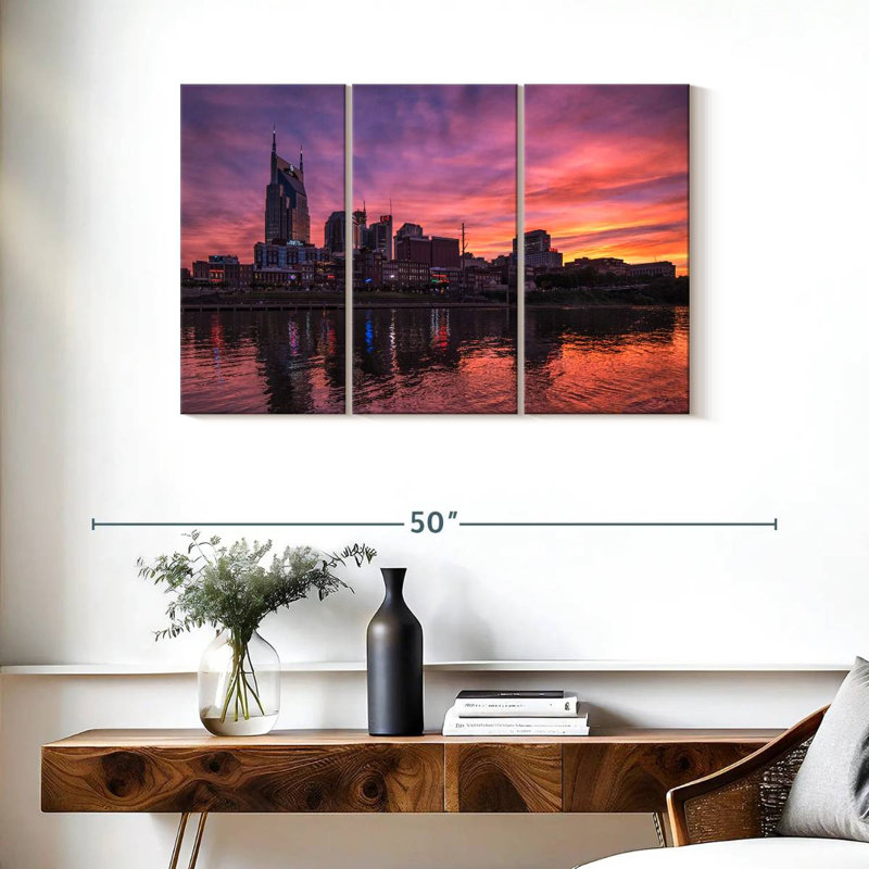Sebbie Nashville au crépuscule, H 24 po x l 38 po