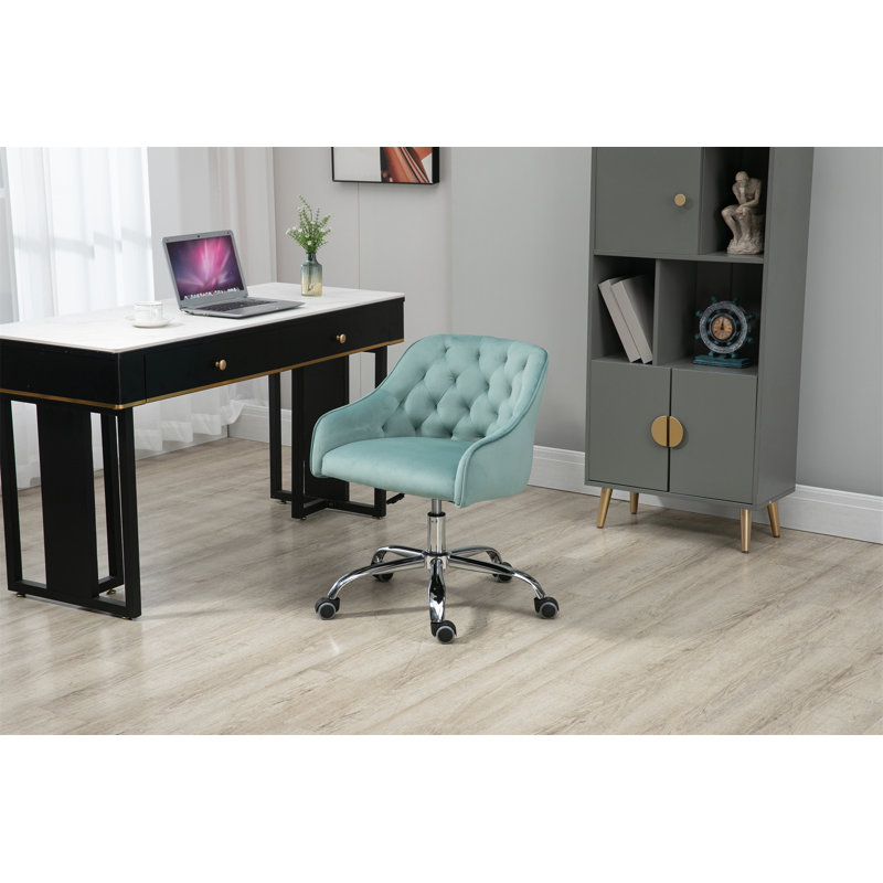 Chaise de bureau pivotante à hauteur réglable moderne pour bureau à domicile, Argent argent, Rouge