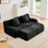 Canapé doux en tissu désossé, conception antidérapante, chaise longue d'assemblage, accoudoirs incurvés, support ergonomique, éponge à haute densité 32D, pour les salons