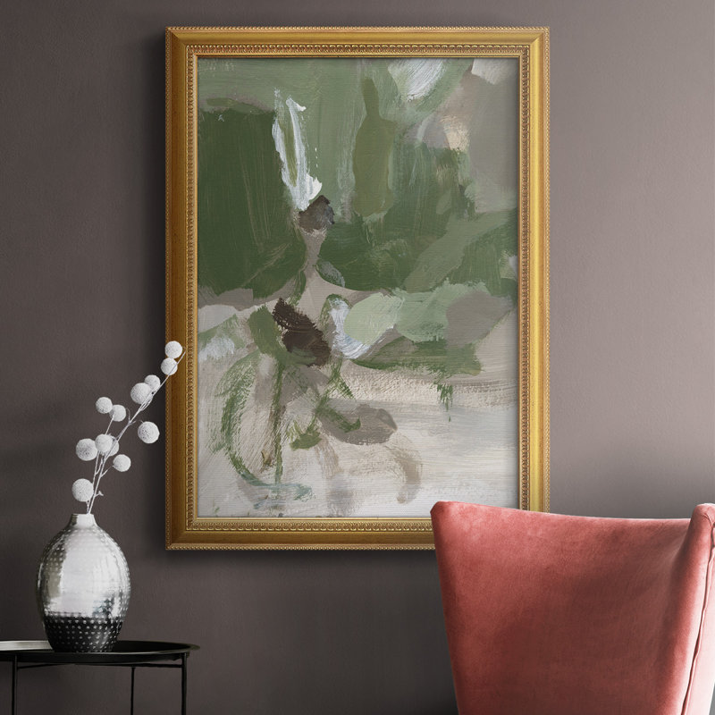 Toile encadrée de qualité supérieure Green Tea II - prête à être accrochée, L 18 po x H 27 po