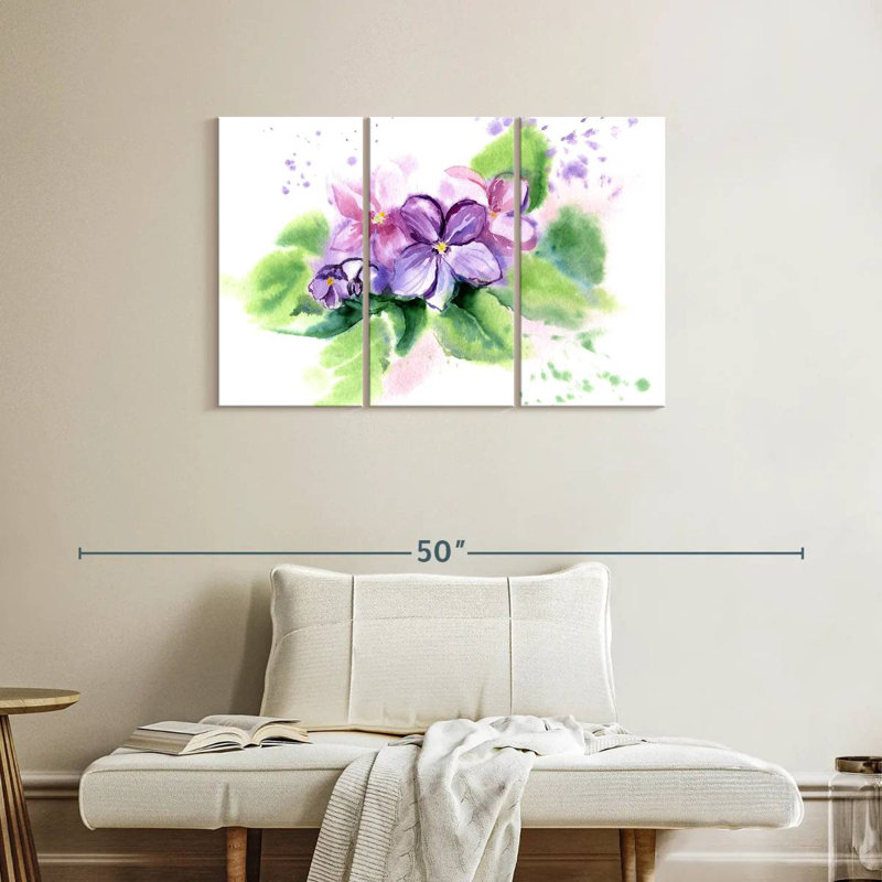 Sweet Violets, 24" H x 38" W