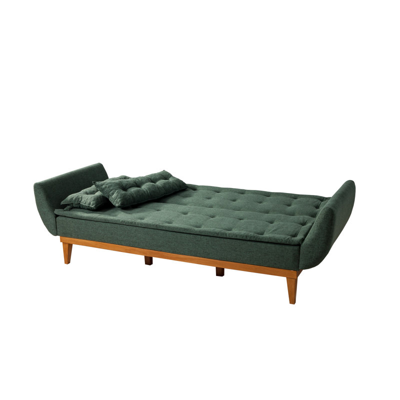 Ensemble de salon inclinable 2 pièces Aucoin, 100 % lin vert