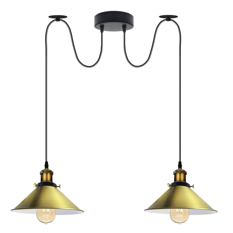 Lofton 2 - Light Cluster Pendant, Green Brass