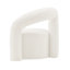 Fauteuil demi-tonneau blanc Darian-1133880073
