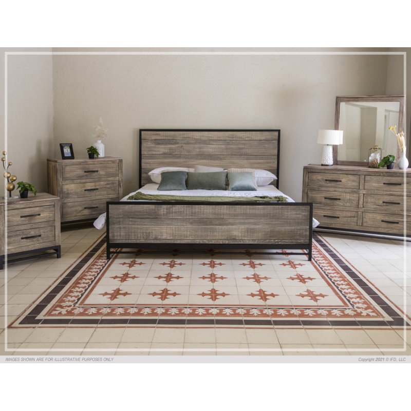 Keepler Solid Wood Platform Bed, California King