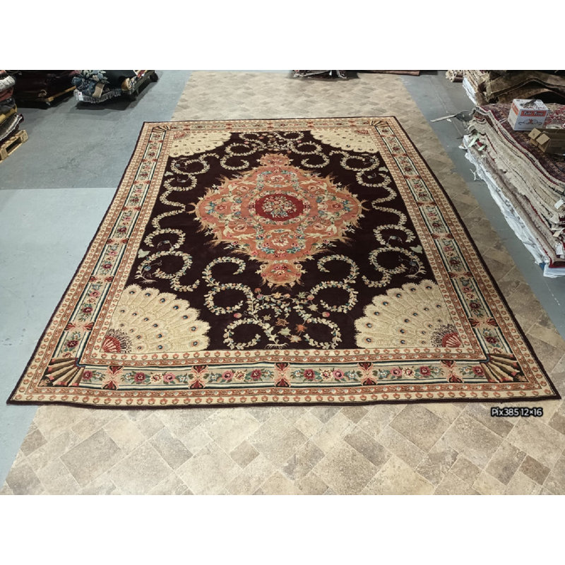 Tapis rectangulaire en laine 12 pi x 16 pi