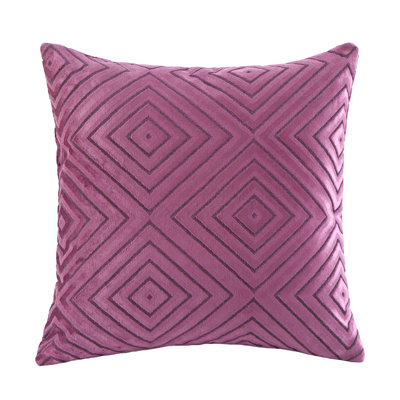 Ensemble de 2 coussins décoratifs en relief à motif de losanges 18 po x 18 po avec insertions