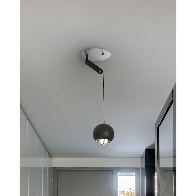 Ayeh 2 - Light Matte Black LED Bowl Pendant