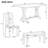 TREXM 6-Piece Farmhouse Dining Table Set, Rectangular Trestle Table And 4 Upholstered Chairs & Bench For Dining Room-1911140789