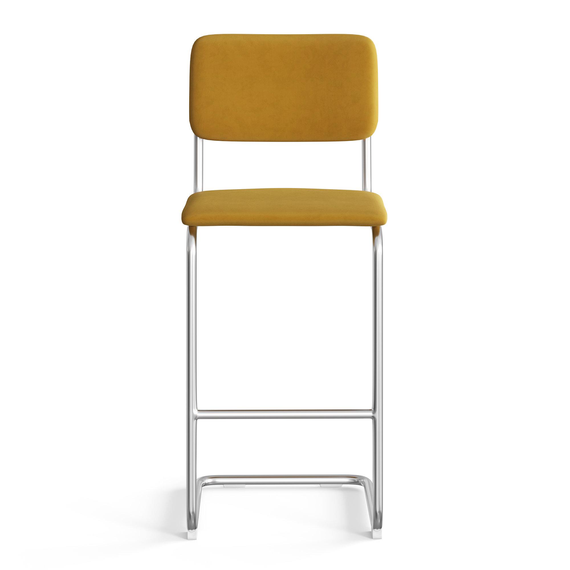 Walsh Velvet Counter & Bar Stool, Bar Stool (30” Seat Height), Gold