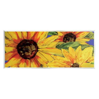 " Modern Yellow Sunflower Trio " by Erica Christopher