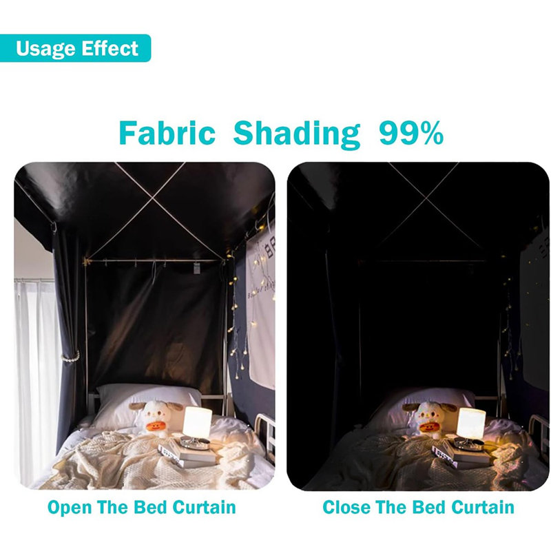 2Pcs Blackout Bottom Bunk Bed Curtain,Bunkbed Curtains For T...