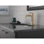 Robinet de salle de bain Nicoli en or brossé, robinet de lavabo monotrou pour meuble-lavabo, ensemble de drain à pression, bronze champagne-83640492