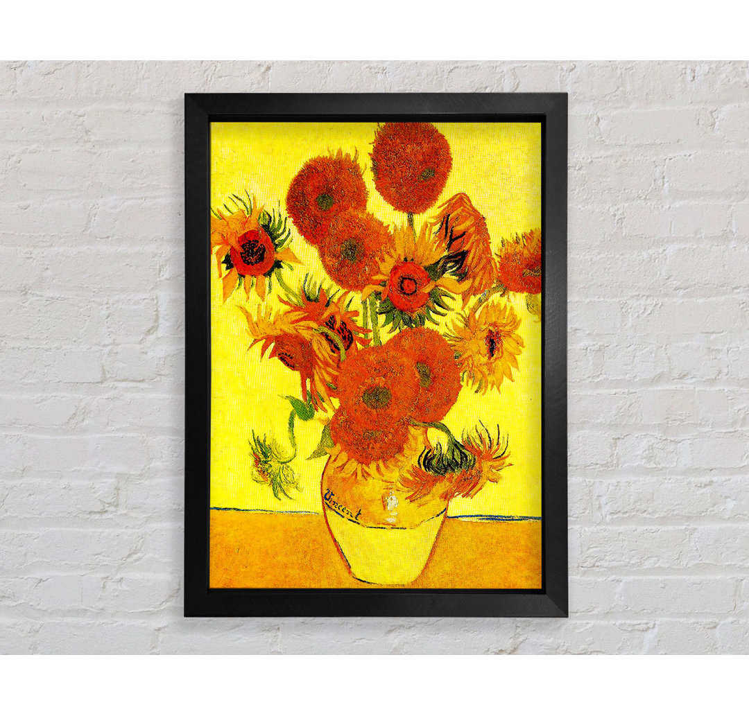 Vincent Van Gogh Sonnenblumen von Vincent Van Gogh - Einzelne Bilderrahmen Kunstdrucke