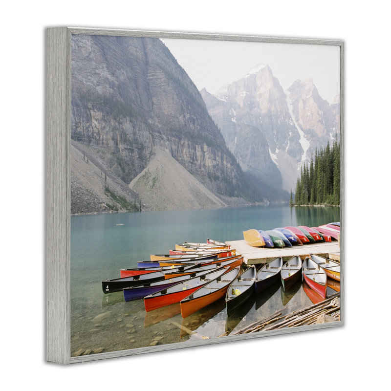 «Cliffside Canoe Dock», estampe numérique par Justine Milton, H 11 po x l 14 po, Estampe numérique Farmhouse