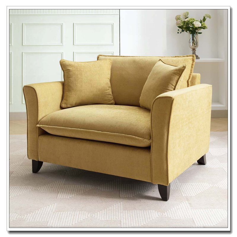46.3" Oversized Armchair, Yellow