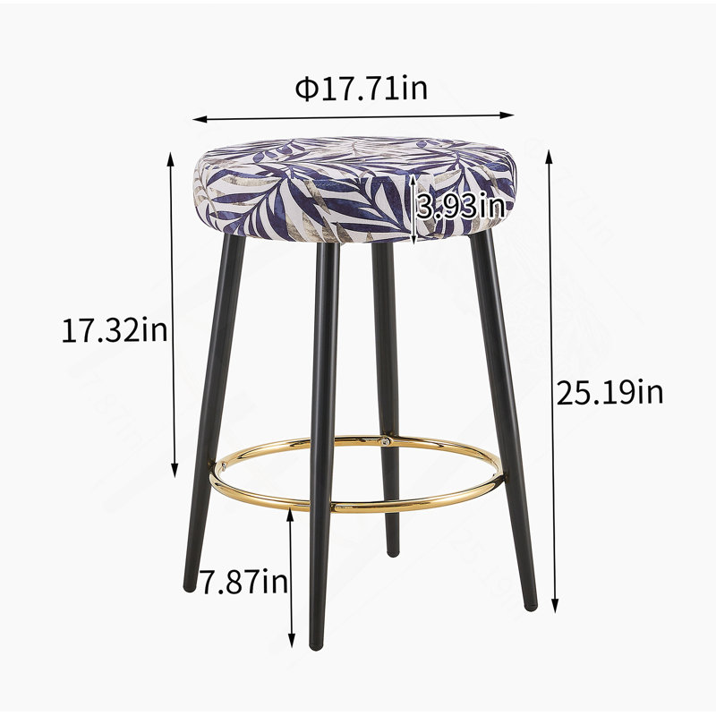 Ensemble de 2 tabourets de bar à hauteur de comptoir, ensemble de 2 tabourets de cuisine en polyuréthane rembourrés avec repose-pieds