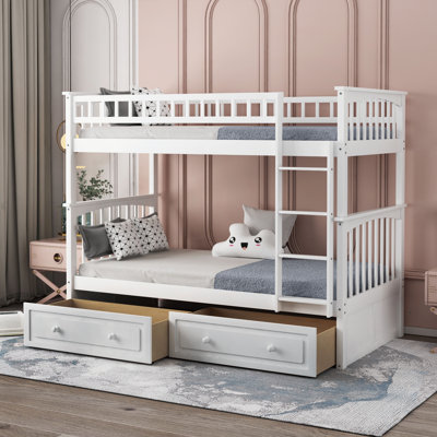 Gammons Kids Twin Over Twin Bunk Bed