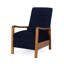 Fauteuil inclinable manuel en tissu et bois