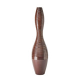 Ribbed Handmade Ceramic Floor Vase