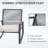 2-Person Outdoor Patio Bistro Metal Rocking Conversation Set With Table-1837646867