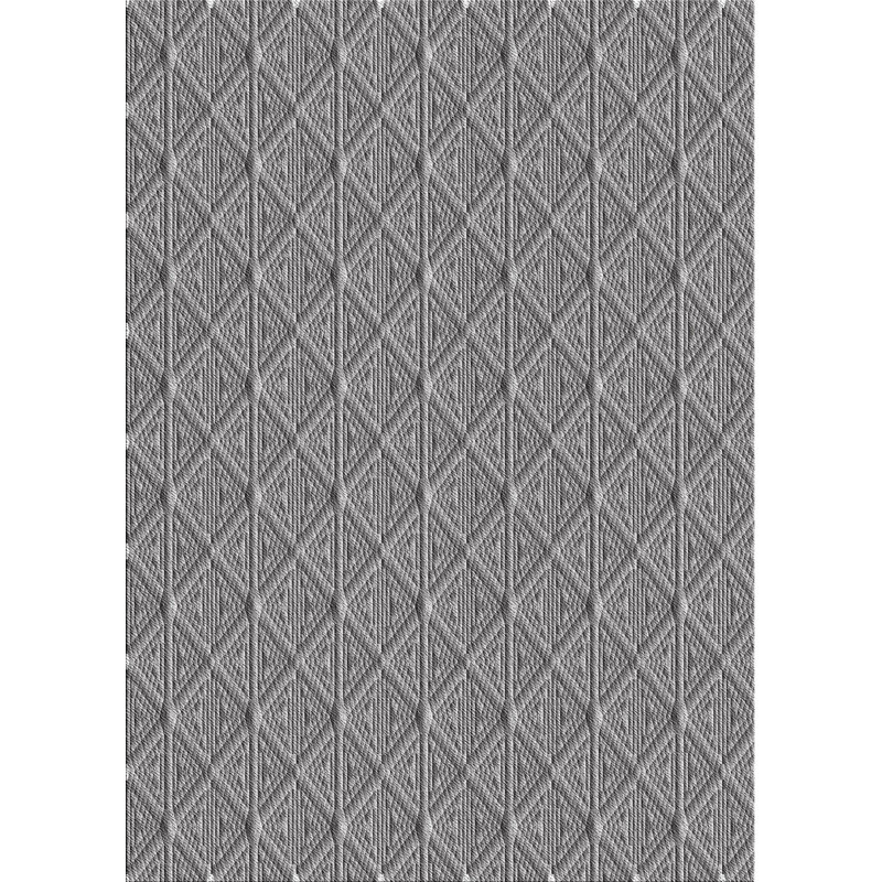Tapis décoratif gris à motif géométrique Reinke, Rectangle 5 pi x 7 pi