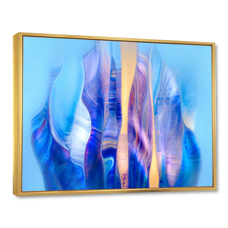 «Twistent Wavy Shape In Motion I», reproduction sur toile avec cadre flottant, H 30 po x l 40 po x 1,5 po, Encadrement doré