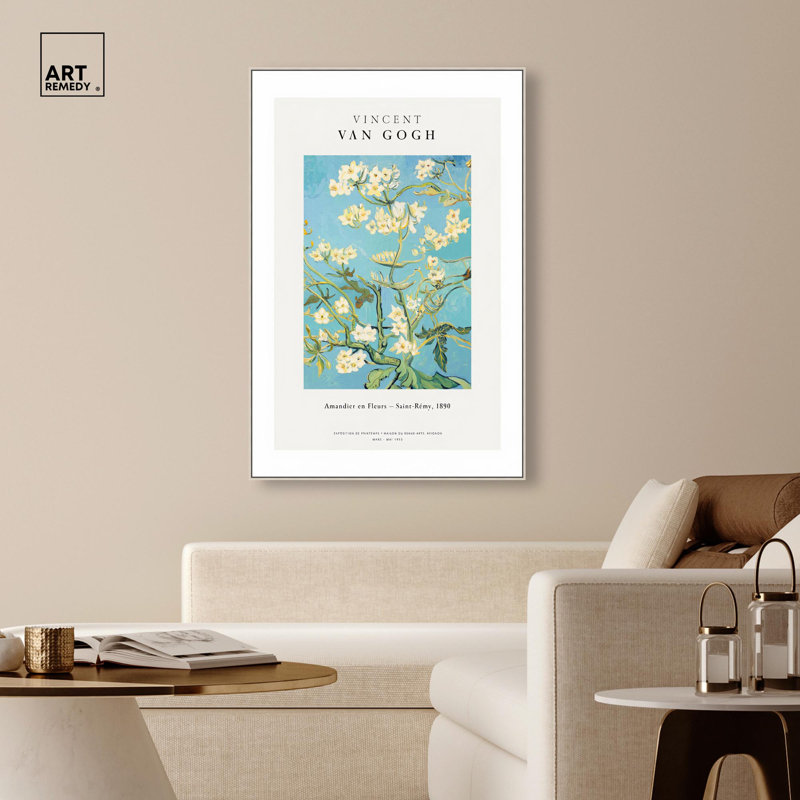 «Spring in Saint-Remy», reproductions d'art sur toile par Art Remedy, H 55 po x l 37 po, Silver Floater Framed